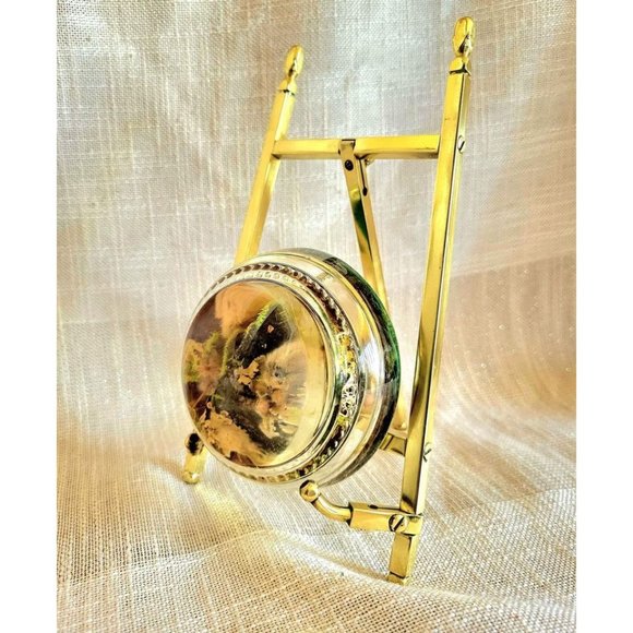 Vintage Lucite Pressed Flower Moss Squirrel Paperweight - Picture 6 of 10